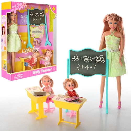 Ігровий набір Defa Lucy "Шкільний клас" з вчителькою, учнями та аксесуарами 6065