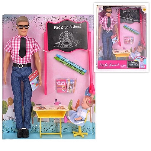 Ігровий набір Лялька Defa Kevin Вчитель та Учениця 30 см, 8368 - розвиток у грі!