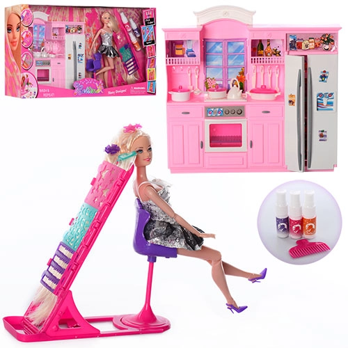 Лялька Bettina 2в1: Кухня та Салон Краси - Набір для Дівчинки