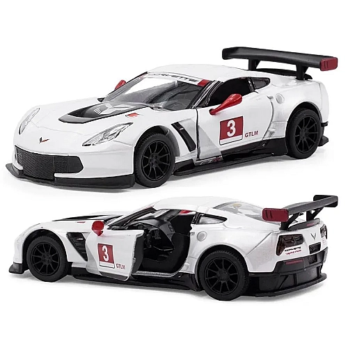 Машинка металева Kinsmart 1:36 Corvette C7.R Race Car 2016, білий колір (KT5397W)