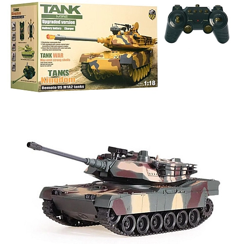 Танк Abrams M1A2 1:18: Радіокерування, Стрільба, Ефекти