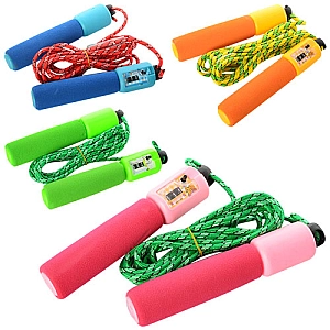 Скакалка з механічним лічильником стрибків, 250 см MS0821 Pink