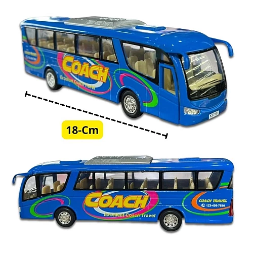 Металлическая машинка Kinsmart Автобус Coach синий інерционный (KS 7101 W Blue)