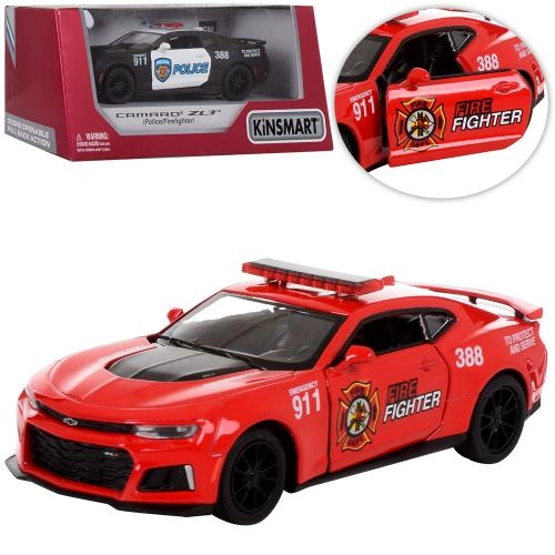 Машинка металева Kinsmart 1:38 "2017 Chevrolet Camaro ZL1" Black Color Police Car KT5399WPR
