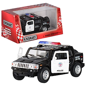 Металева інерційна машинка Kinsmart 1:40 Hummer H2 SUT Поліція (2005) KT5097WP