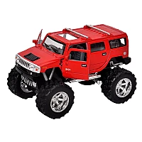 Машинка металева Kinsmart KT5337WB 1:40 2008 Hummer H2 SUV OFF ROAD інерційна, двері відчиняються / Червоний