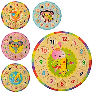 Дерев'яна іграшка Годинник MD1251 27см