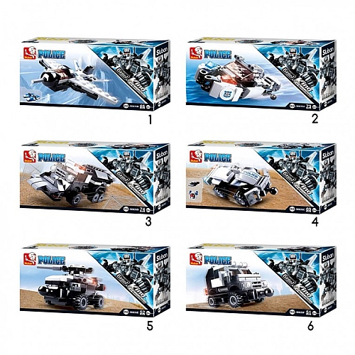 Конструктор Sluban 6в1 Поліція-Робот M38-B0635