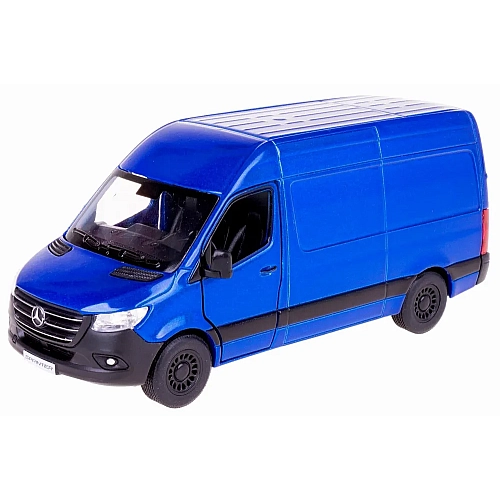 Металева машинка Kinsmart 1:48 Mercedes-Benz Sprinter KT5426W, інерційна в коробці, Колір СИНІЙ