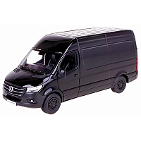 Металева машинка Kinsmart 1:48 Mercedes-Benz Sprinter KT5426W, інерційна в коробці / Колір ЧОРНИЙ