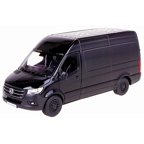 Металева машинка Kinsmart 1:48 Mercedes-Benz Sprinter KT5426W, інерційна в коробці / Колір ЧОРНИЙ