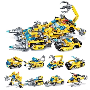 Конструктор Qman The Legend Of Chariot 1408 набір Будівельна команда 622 деталі (8 в 1)