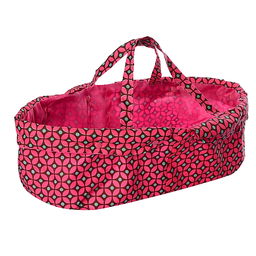 Коляска для ляльок Melobo (Melogo) металева складна прогулянкова з капюшоном, малиновий (9308-2)