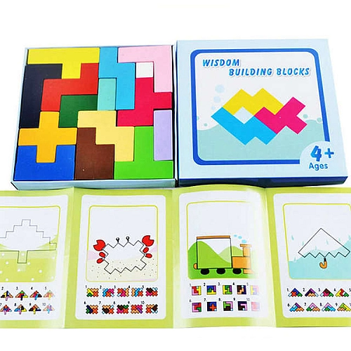 Дерев'яний Пентаміно: Геометричний Тетріс з натурального дерева, MD2460