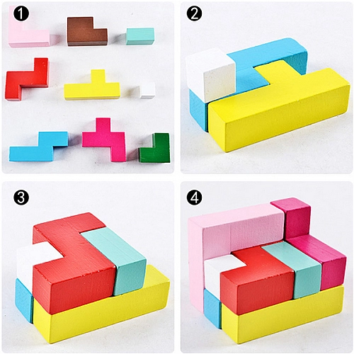 Дерев'яний Пентаміно: Геометричний Тетріс з натурального дерева, MD2460