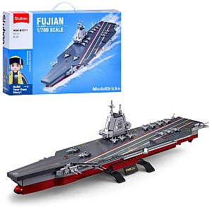 Конструктор Sluban M38-B1211 Авіаносець Фуцзянь 1:700, 557 деталей, серія Модельки