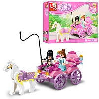 Конструктор Sluban "Карета и принцесса", 99 деталей, 2 фигурки M38-B0239 для девочек