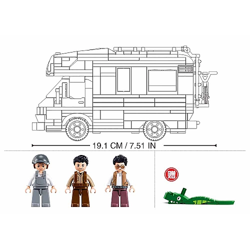 Конструктор Sluban Автобус/будинок на колесах 506 деталей M38-B1193