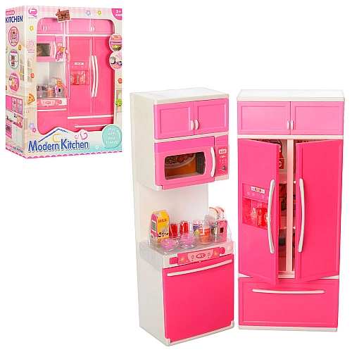Детская игровая кухня QF26215PW с подсветкой и звуками для ролевых игр