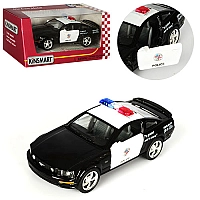 Машинка металева Kinsmart 1:38 Ford Mustang GT Police інерційна, двері відчиняються KT5091WP