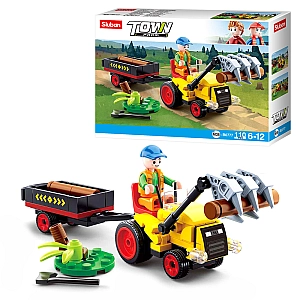 Конструктор Sluban M38-B0777 Фермерський трактор із причепом 110 деталей 1 мініфігурка