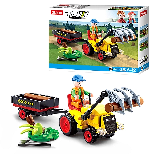Конструктор SLUBAN Фермерський трактор з причепом - M38-B0777