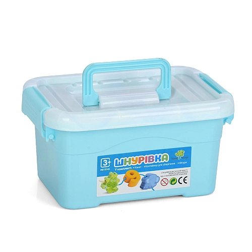 Дерев'яна іграшка Шнурівка MD 0145 у контейнері: овочі, фрукти, транспорт