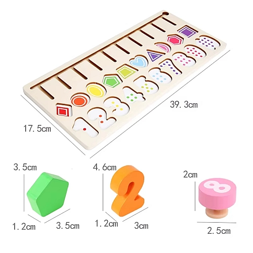 Дерев'яна Іграшка-Монтессорі MD1689: Рамка Вкладиш і Лабіринт