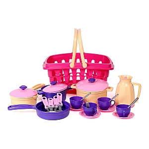 Іграшковий Кухонний набір посуду корзині ТехноК 4449