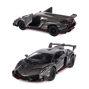 Машинка металева Kinsmart 1:36 Lamborghini Veneno KT5367W (СІРИЙ)