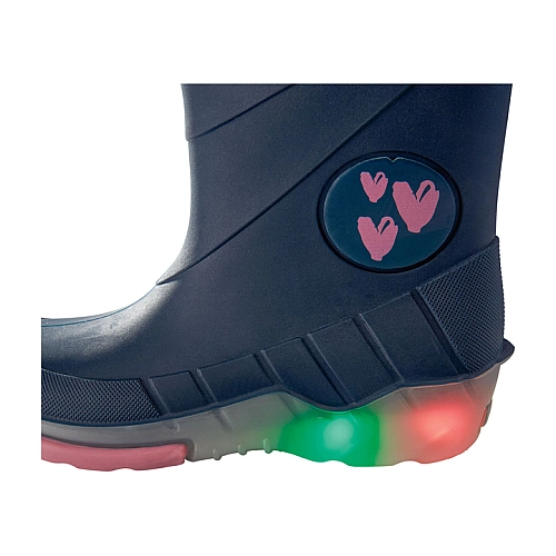 Гумові чоботи з підсвічуванням для дівчинки Lupilu 3M Scotchlite™ 26-27 Синій (Рож. серд.)