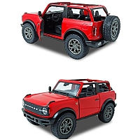 Машинка металева Kinsmart 1:34 2022 Ford Bronco (Open Top) KT5438WA інерційна, двері відчиняються / Червоний