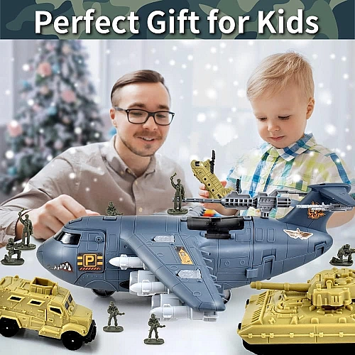 Іграшковий набір Військовий Літак та Бойові Машинки P936-A