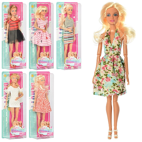 Лялька DEFA 8406-BF 24см, шарнірна, 6 видів, на аркуші 12-32-5см