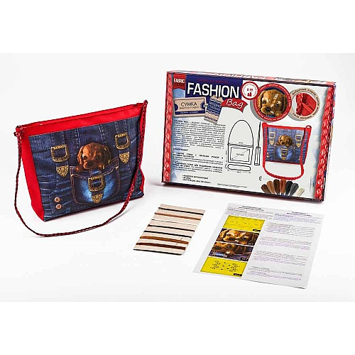 Набір Сумка вишита гладдю "Fashion Bag" FBG-01-04 собачка