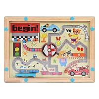 Дерев'яна іграшка Магнітний лабіринт MD0753М навчальна гра-сортер з кульками та магнітною ручкою