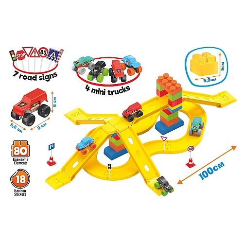 Іграшка Конструктор-Трек 80 деталей 8461
