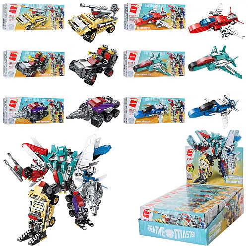 Конструктор Qman 6в1: Робот-Трансформер 1412 - Техніка Майбутнього