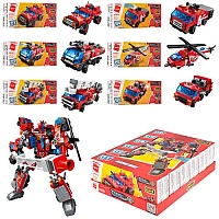 Конструктор Qman 1416 Пожежна техніка - Трансформер 6в1 496 деталей