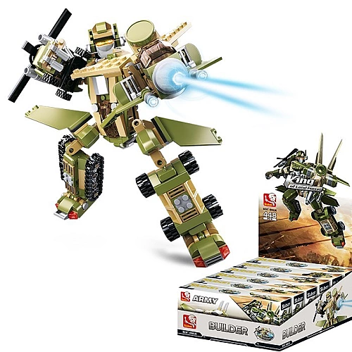 Конструктор Sluban Army M38-B0636 King of Land Forces, трансформер 6 в 1, 448 деталей