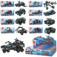 Конструктор Qman 1413 Поліція-трансформер 8в1 Спецтехніка 714 деталей