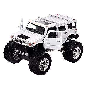 Машинка металева Kinsmart KT5337WB 1:40 2008 Hummer H2 SUV OFF ROAD інерційна, двері відчиняються / Білий
