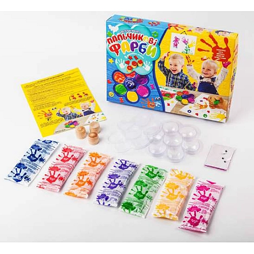 Пальчикові фарби, 7 кольорів (12) "ДАНКО ТОЙС"ukr