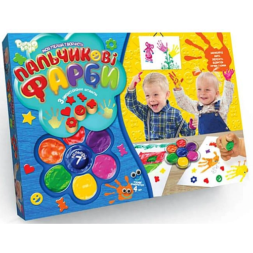 Пальчикові фарби, 7 кольорів (12) "ДАНКО ТОЙС"ukr