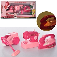Іграшкова побутова техніка Швейна машинка, пилосос, праска 6603-2