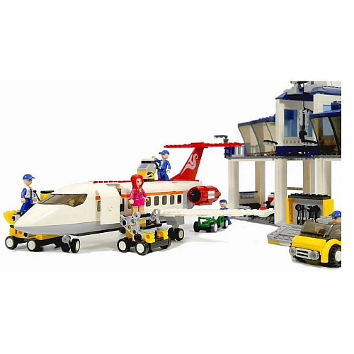 Конструктор Sluban "Авиация": Самолет и аэродром, 826 деталей, от 6 лет