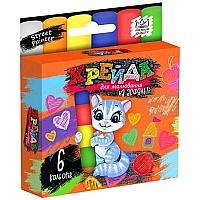 Крейда для малювання на асфальті  тонка  6 кольорів укр. /60