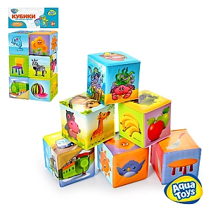 Ігрові Кубики для купання, 6шт, 7-7 см M0257U/R