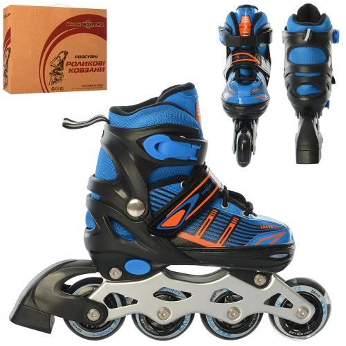 Раздвижные детские ролики A4139, синие, размер 31-34, регулируемые