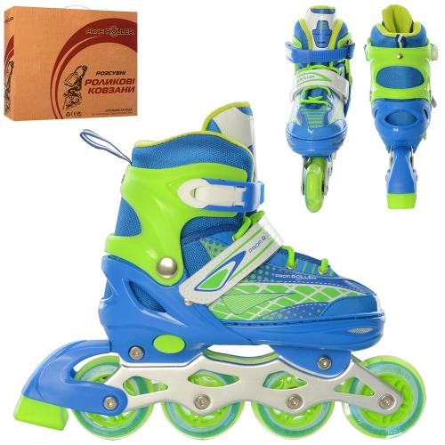 Раздвижные роликовые коньки A4140-M-BL, синие, размер 35-38, для детей и подростков